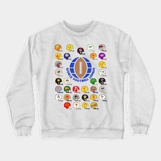 World Football League Defunct Team Helmets Crewneck Sweatshirt